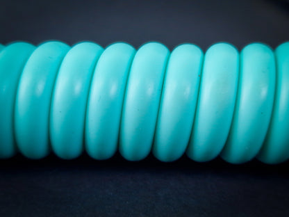 Cyan Coiled Aviator Cable, USB-C to USB-A, GX16 Detachable 5-Pin